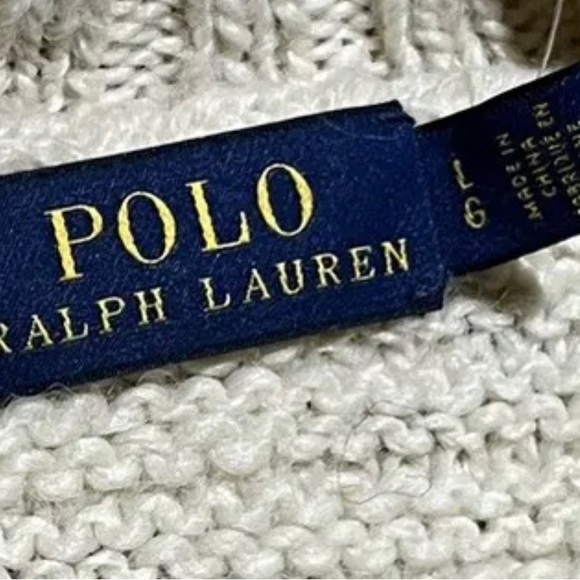 Polo Ralph Lauren Sweater Fair Isle Nordic Wool Alpaca Blend Ivory Black Mock - Picture 6 of 14